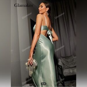 Satin maxi dress!